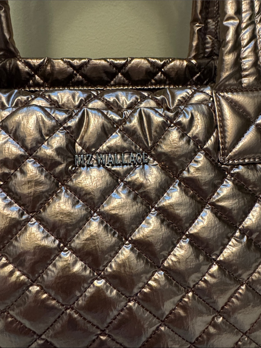 NWT MZ Wallace Metallic Bronze Metro Tote Deluxe Sz Medium - Picture 5 of 9